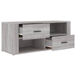 vidaXL Meuble TV Sonoma gris 100x35x40 cm Bois d'ingénierie