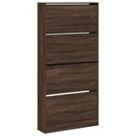 vidaXL Armoire à chaussures 4 tiroirs rabattables chêne marron