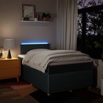 vidaXL Sommier à lattes de lit avec matelas Bleu 120x200 cm Tissu