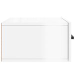 vidaXL Tables de chevet murales 2 Pièces blanc brillant 35x35x20 cm