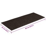 vidaXL Tapis d'escalier autocollants Rectangulaire 15 Pièces 60x25 cm