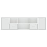 vidaXL Armoire d'angle blanc 160x40x45 cm bois d’ingénierie