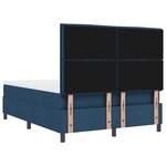 vidaXL Lit à ressort bleu 140x200 cm tissu