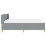 Lit à Sommier vidaXL avec Matelas Gris Clair 180x200 cm Tissu
