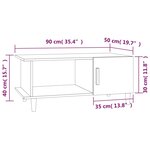 vidaXL Table basse Blanc brillant 90x50x40 cm Bois d'ingénierie
