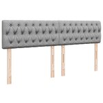 vidaXL Sommier à lattes de lit avec matelas Gris clair 180x200cm Tissu