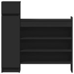vidaXL Armoire à chaussures noir 100 5x28x100 cm bois d'ingénierie