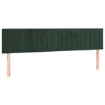 vidaXL Têtes de lit 2 Pièces Vert foncé 80x5x78/88 cm Velours