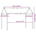 vidaXL Toit de lit pour enfants 207x95 5x159 cm bois de pin massif
