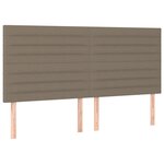 vidaXL Sommier à lattes de lit et matelas et LED Taupe 200x200cm Tissu