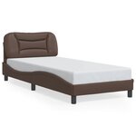 vidaXL Cadre de lit avec LED sans matelas marron 80x200 cm