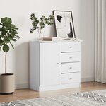 vidaXL Buffet ALTA blanc 77x35x73 cm bois massif de pin