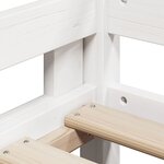 vidaXL Lit haut sans matelas blanc 75x190 cm bois de pin massif