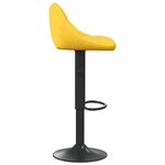 vidaXL Tabouret de bar Jaune moutarde Velours