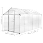 vidaXL Serre Aluminium 362x190x195 cm 13 41 m³