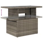 vidaXL Ensemble de canapé de jardin de 8 pièces avec coussins gris en poly rotin