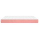 vidaXL Matelas de lit à ressorts ensachés Rose 140x200x20 cm Velours