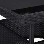 vidaXL Ensemble à manger d'extérieur 5Pièces Noir Résine tressée et verre