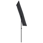 vidaXL Parasol de jardin avec mât en aluminium 180x110 cm Noir