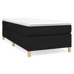 vidaXL Cadre de lit Noir 90x200 cm Tissu