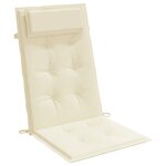 vidaXL Coussins de chaise à dossier haut lot de 6 crème tissu oxford
