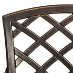 vidaXL Ensemble manger de jardin 5 Pièces bronze aluminium coulé
