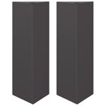 vidaXL Jardinières 2 Pièces noir triangulaire 30x26x75 cm acier