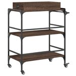 vidaXL Chariot de cuisine chêne marron 81 5x41x92 5 cm bois ingénierie