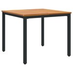 Ensemble de salle à manger jardin 3 pièces en poly rotin beige et acacia vidaXL
