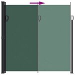 vidaXL Auvent latéral rétractable vert foncé 200x500 cm