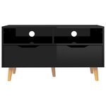 vidaXL Meuble TV noir brillant 90x40x48 5 cm bois d'ingénierie