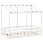 vidaXL Lit pour enfants avec toit blanc 80x160 cm bois massif de pin