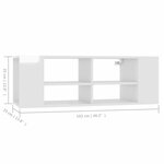 vidaXL Meuble TV mural Blanc brillant 102x35x35 cm Bois d’ingénierie