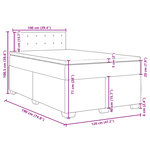 vidaXL Sommier à lattes de lit matelas cappuccino 120x190cm similicuir