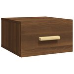 vidaXL Table de chevet murale chêne marron 35x35x20 cm