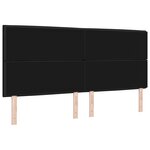 vidaXL Tête de lit Design Lines Noire 200 cm Tissu