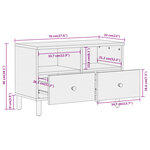 vidaXL Meuble TV 70x33x46 cm Bois d'acacia massif
