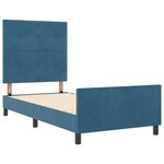 Cadre de lit vidaXL Bleu foncé 80x200 cm Velours
