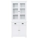 vidaXL Vaisselier avec 4 portes MDF et Bois de pin 80x40x180 cm