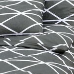 vidaXL Ensemble de housse de couette Gris 140x200 cm Coton