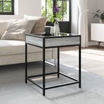 vidaXL Table basse avec LED Infinity sonoma gris 40x40x51 cm