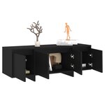 vidaXL Meuble TV Noir 120x30x40 5 cm Bois d'ingénierie