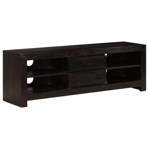vidaXL Meuble TV Bois d'acacia massif 120 x 30 x 40 cm Marron foncé
