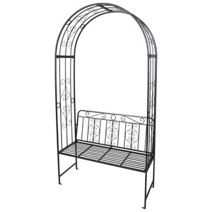 Progarden banc à voûte de rosiers 121 cm anthracite