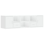 vidaXL Armoire d'angle blanc 160x40x45 cm bois d’ingénierie