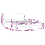 vidaXL Cadre de lit sans matelas gris 180x200 cm similicuir