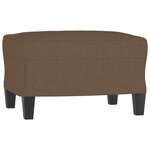 vidaXL Ensemble de canapés 3 Pièces avec coussins marron tissu