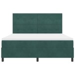 vidaXL Lit ressort avec matelas en velours vert foncé Super King