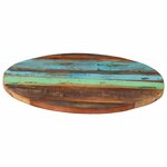 vidaXL Dessus de table rond 60 cm 25-27 mm Bois de récupération solide