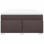 vidaXL Sommier à lattes de lit avec matelas Marron foncé 140x190 cm